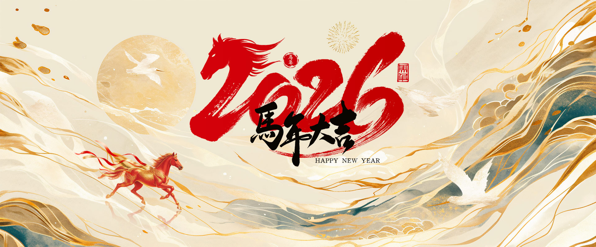 云南三堂禾和集团全体同仁祝大家马年大吉，万事如意！